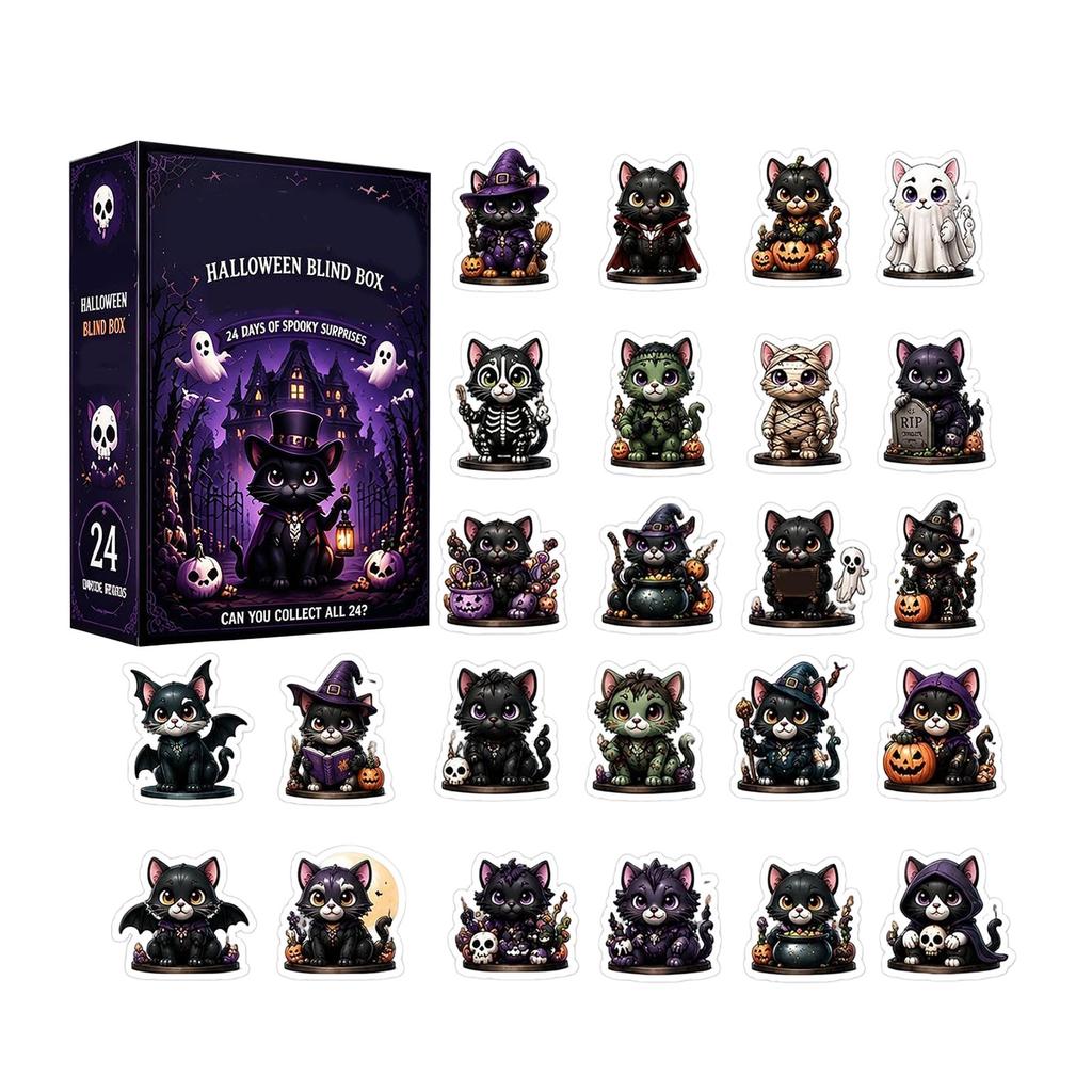 Halloween Acrylic Calendar Countdown Decoration with Designs for Home Party Table Decor