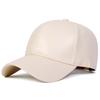 Spring and Autumn style middle-aged and elderly men's baseball cap with leather insulation and sun shading duckbill cap