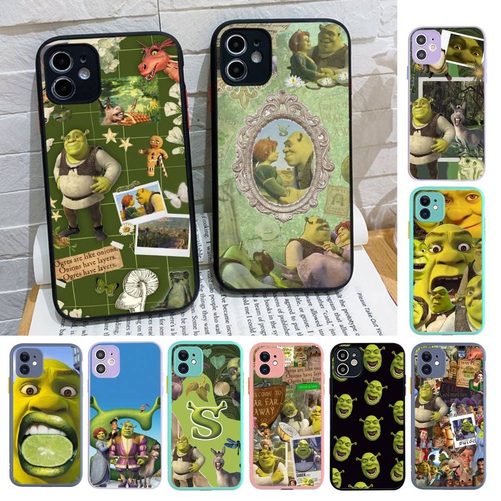 Classic Movie S-Shrek Matte Translucent Phone Case For Iphone 16 ProMax 15 14 13 12 11 X XS PRO Plus