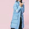 Adidas Neo Casual Warm Hooded Down Jacket Women Outerwear Sky-Blue H18622