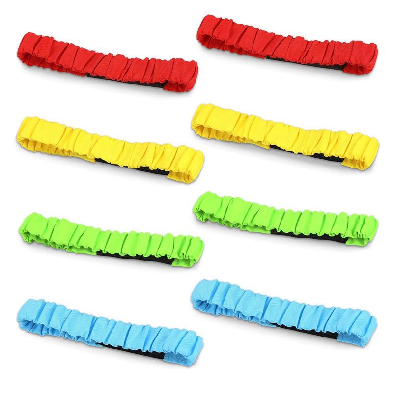 

8Pcs Outdoor Teamwork Legged Race Bands Elastic Tie Rope Relay Race Games For Kids Carnival Field Day Backyard Party Supplies