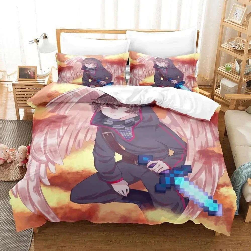 Badboyhalo Team SMP Bedding Set Duvet Cover Bed Set Quilt Cover Pillowcase Comforter king Queen Size Boys Adult Bedding Set