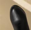 Women's High-heeled Boots Are Fashionable European and American Style Solid Color Solid Color Versatile Large Size Medium Boots