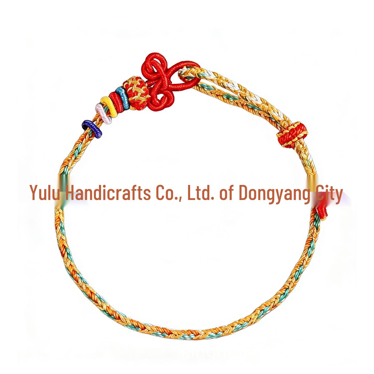 Handmade Wenchang Knot Success Bracelet: Gaokao & Zhongkao Exam Luck Charm H5-1-3 Gold Pen Knot Wenchang Hand Rope
