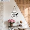 2D Flat Aluminium Bathroom Welcome Sign with Black Cat Pattern - Funny Decorative Sign & Plaque - Ideal for Bathroom Wall Decoration - Home Hanging