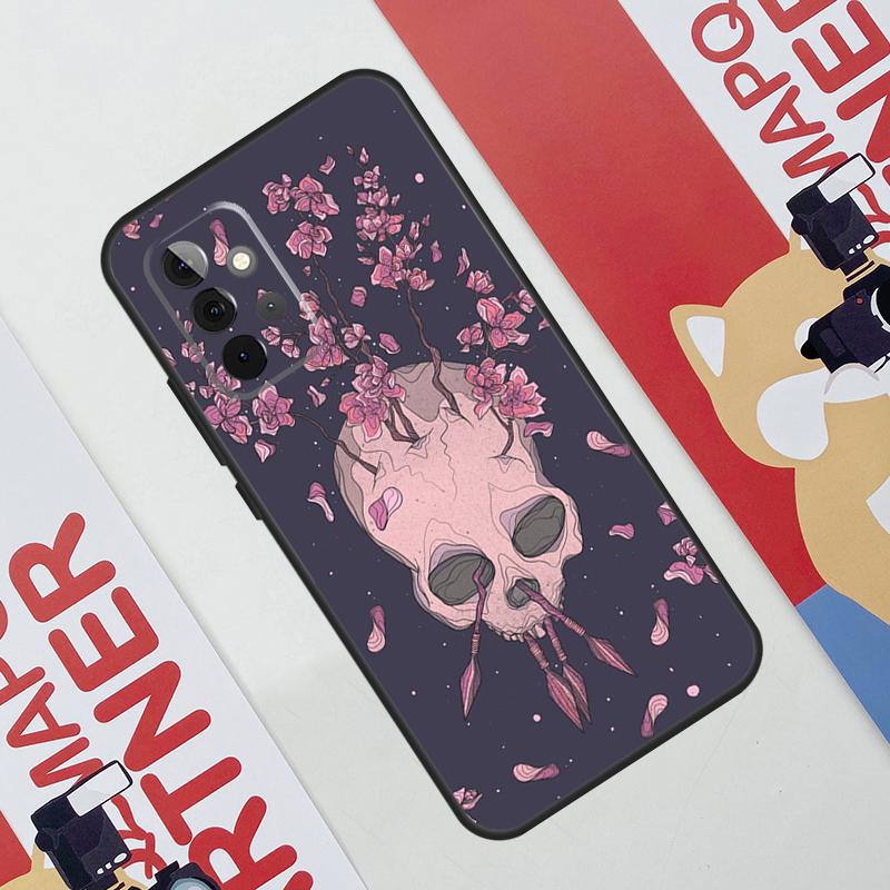 

Gothic Floral Skull Case For Samsung Galaxy A52 A32 A12 A56 A36 A16 A13 A23 A33 A53 A54 A34 A14 A15 A35 A55 A17 Samsung A22 4G