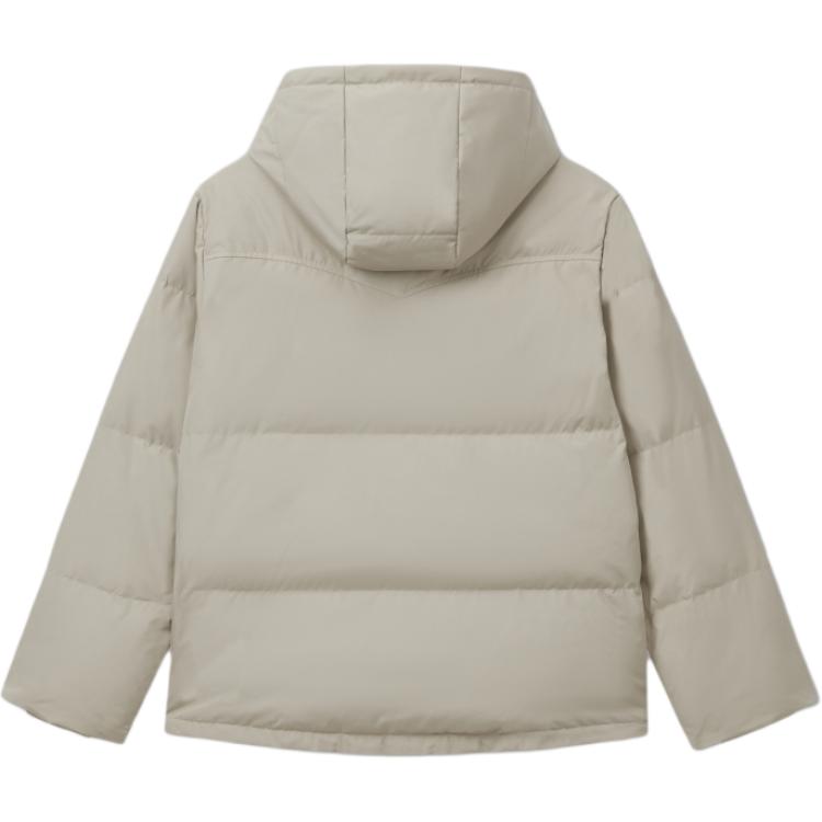 Levis Simple Comfortable Loose Versatile Hooded Down Jacket Men Jacket Khaki 002H9-0004