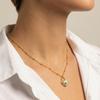 Vintage Heart Pendant Necklace Women Satellite Beads Chain Turquoise Love Necklace 18K Gold Plated Fashion Accessoreis