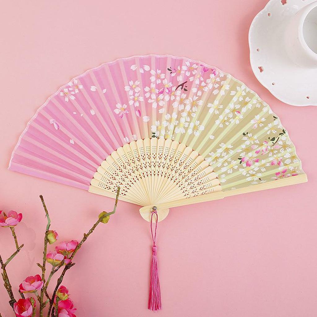 1pc-Ancient style small folding fan for women's Hanfu Handmade folding fan Ancient style fan Dance bamboo fan Chinese fan