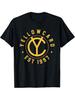 Small Yellow Logo Unisex T-Shirt| Men'S/Unisex Adult Unisex T-Shirt, Short Sleeve, Round Neck, Casual Style, Geometric Pattern, Slightly Stretchy Fabr