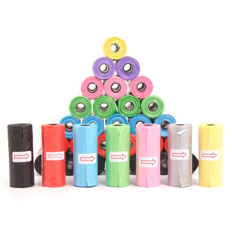 Dog Walking Portable Solid Color Poop Bags