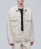 Musinsa Standard Undyed Semi-Over Denim Trucker Jacket [Raw Cotton]