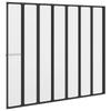 Shower Screen Black 168 X 140 Cm Aluminium