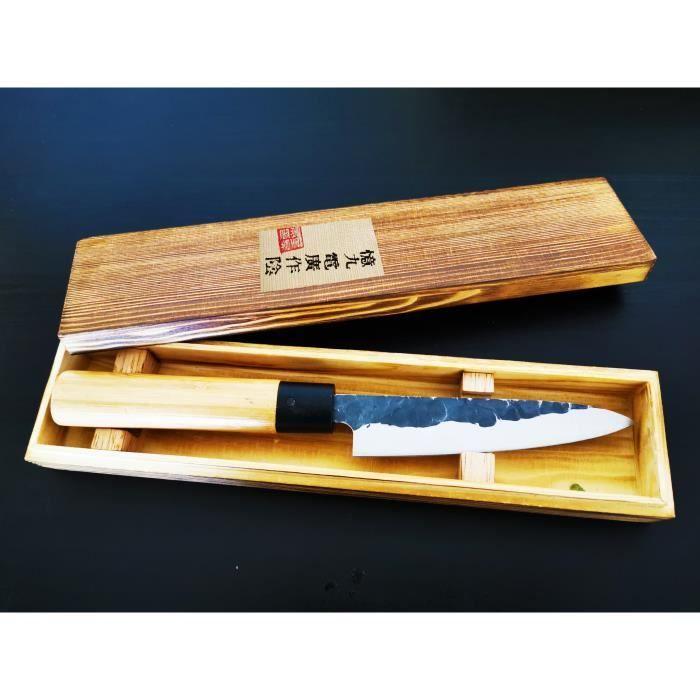 Couteau chef santoku - begoon - couteau japonais - lame acier - coffret cadeau - artisanal