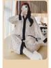 Long Sleeve Maternity Nightgown: Spring & Autumn Breastfeeding Pajamas with Cardigan for Pregnant Women