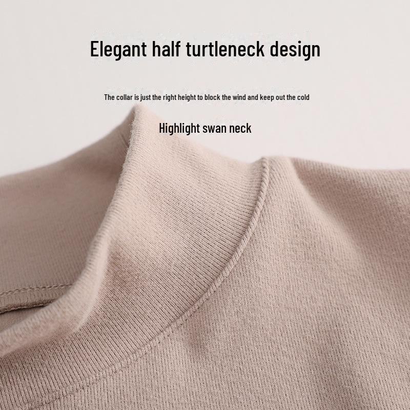 2024 Women's Brushed Thermal Vest: Velvet Half-High Collar, Sleeveless, Wear Indoors or Out