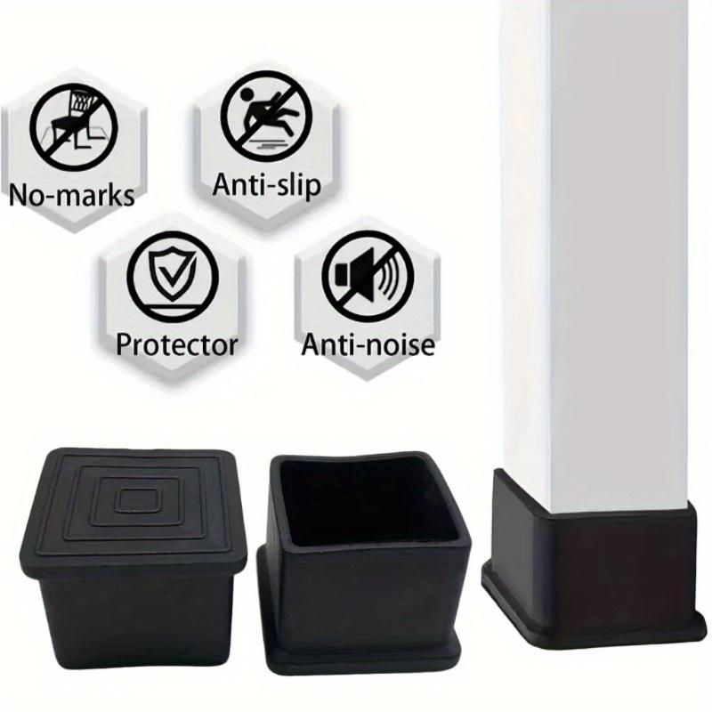 40*40/50*50mm12 piece square silent, wear-resistant, anti slip table and chair footrest table leg pad