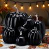 7 Pcs Artificial Pumpkins Assorted Sizes Faux Foam Pumpkin Crafts Farmhouse Rustic Fall Table Centerpiece for Halloween Mantel Shelf Decoration
