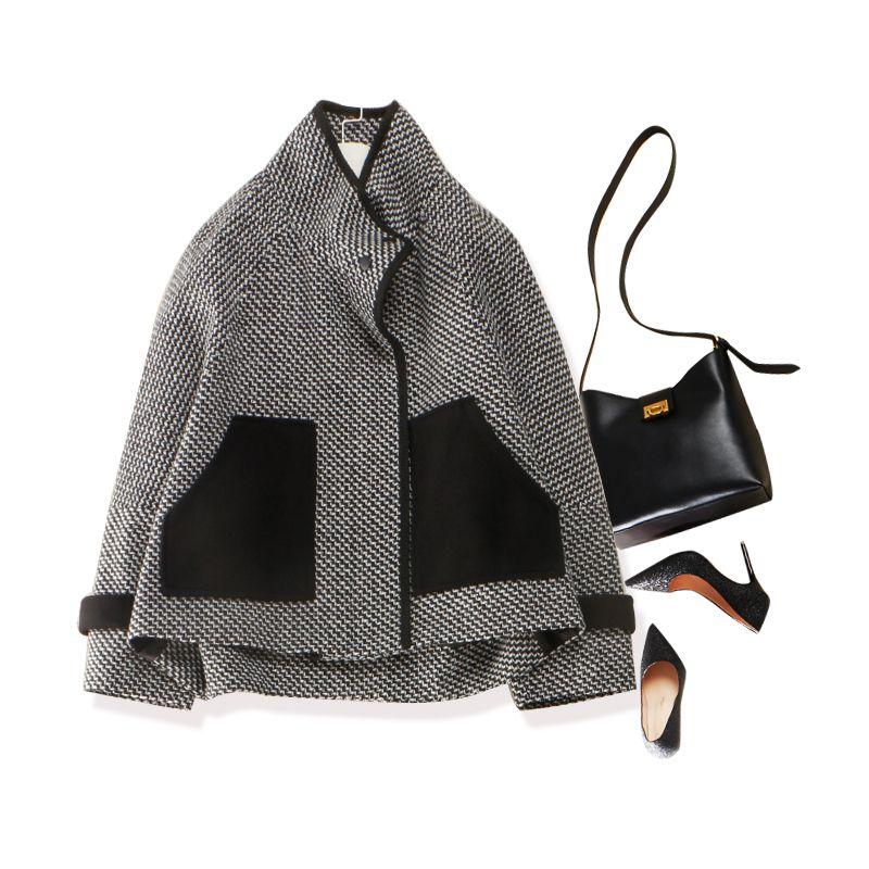 Big British Orders! A- Line Cloak King Attribute Female Woven Woolen Gradient Color Outwear New Fall and Winter New