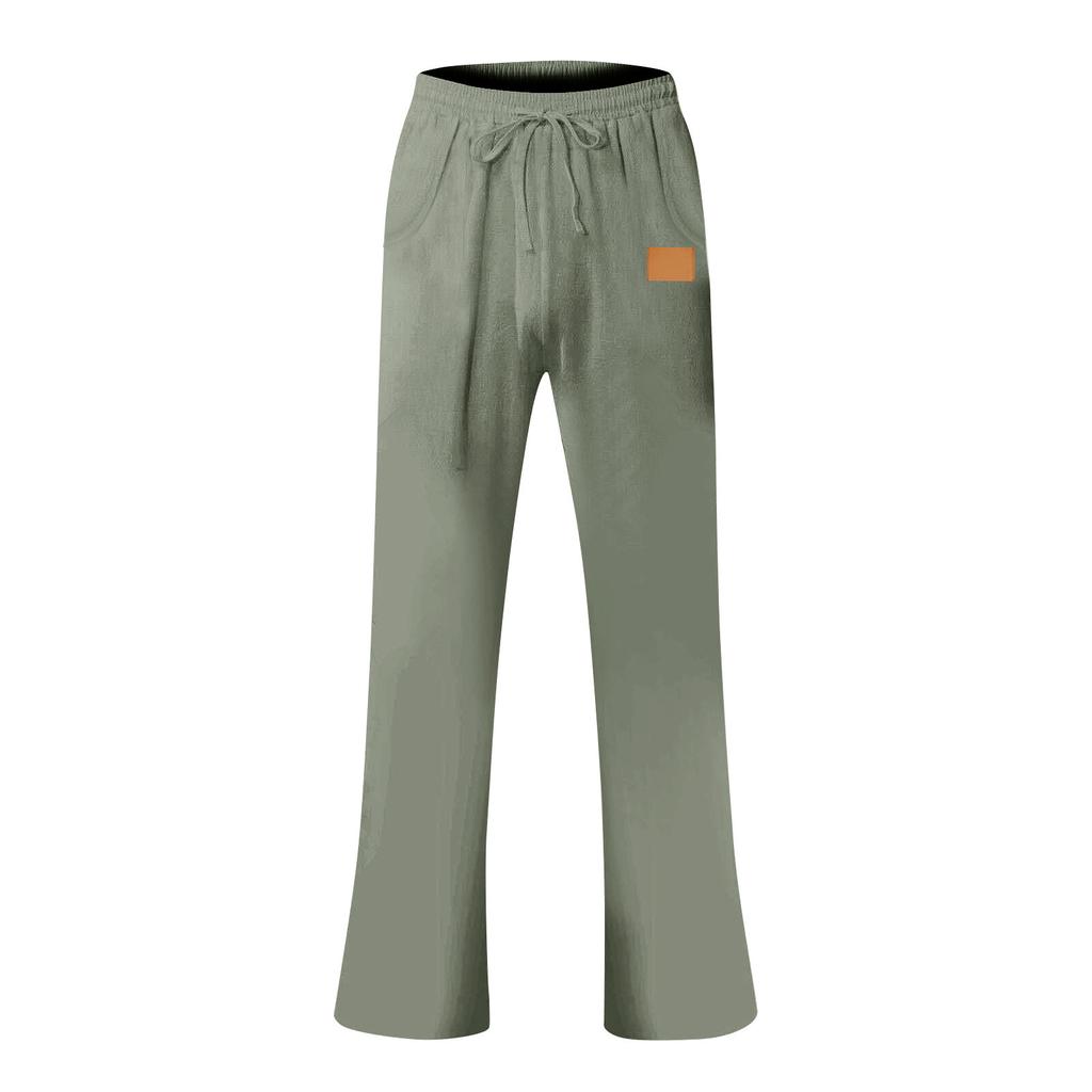 Men's Overalls Drawstring Multi Pocket Casual Pants Hiking Pants Cotton Twill Pants