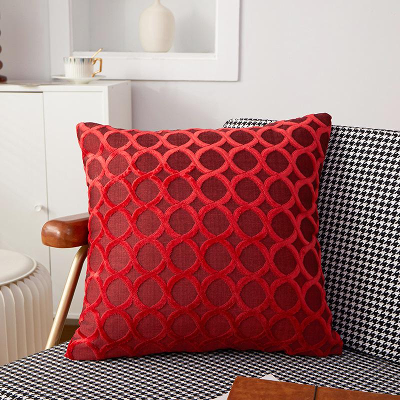 Distribuție Pernă de Spate pentru Sofaua cu Fermoar din Catifea Tăiată, Dimensiune 45x45, Pernă cu Miez, Mobilier de Casă Second-hand