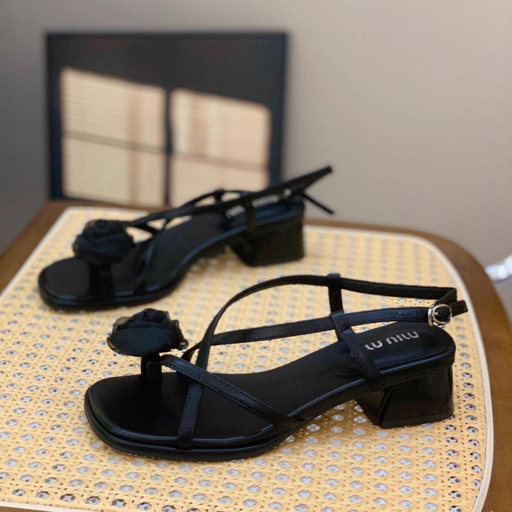 Fashion Ankle Strap High Heel Sandal for Women Square Toe Clogs Wedge Female Shoe 2025 Summer High-heeled Comfort Retro Gladiator Open P