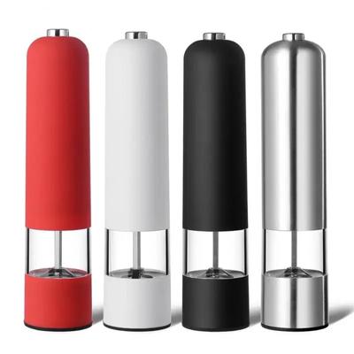 Automatische elektrische Pfeffermühle und Salz für Küchenhelfer Wiederverwendbare Mühle-Einstellbarer Gewürzzerkleinerer Küchenwürzflasche