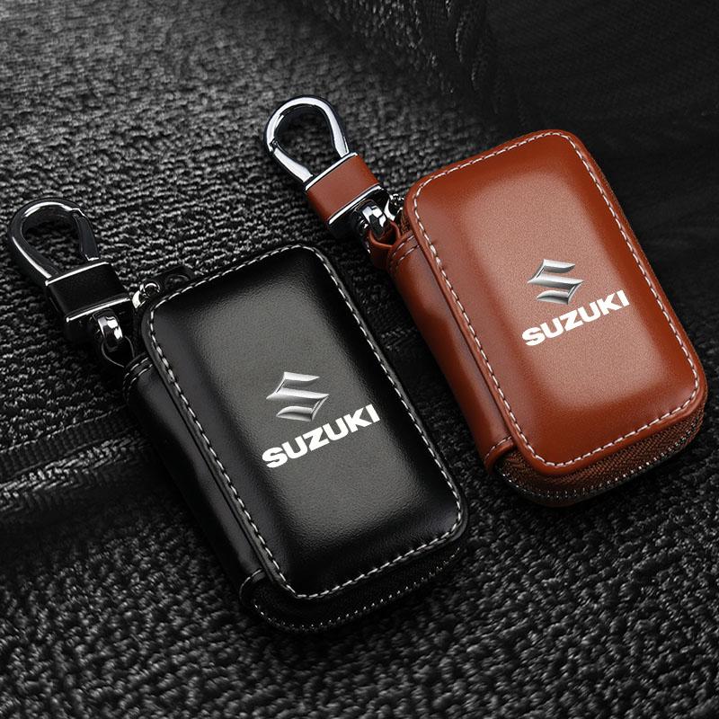 1Pcs Leather Key Wallet Car Key Bag Multi Function Key Case Car Accessories For Suzuki DZire IGNIS Alto Spacia Jimmy VITARA SX4 1FD7S