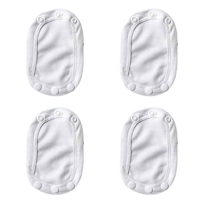 Set of 4pcs T3 Diaper Crotch Part Extender for Infant Clothing Gentle Stretchable Cotton Adjustable Extension Sheet