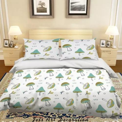 Psychedelic Mushrom Soft Duvet Cover Beding Set Decoration Gift Suitable for Children Young Boys Young Girls Plus Adult Peoples Soft Plus Breathable