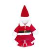 Adorable Red Christmas Santa Claus Pet Costume Outfit For Dogs And Cats With Hat And Cape