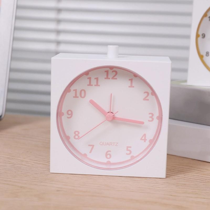 Modern Minimalists Alarm Clock with Builts In Nightlight and Quiet Movement for Home Decors Battery Operated Table Clock