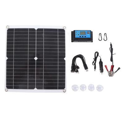 Solarmodul-Kit 20W 12V Monokristallin IP65 Wasserdichtes Solarmodul mit 10A Solarladeregler für