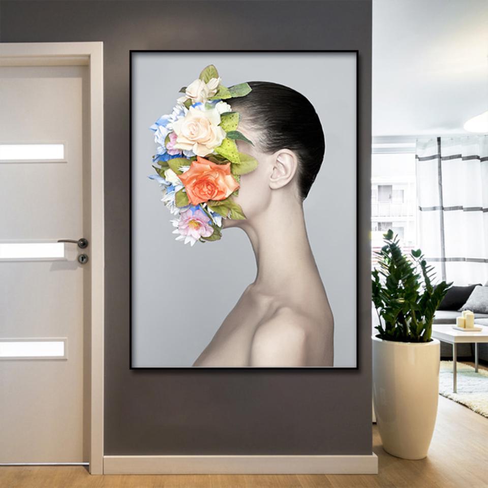 Abstract Painted Lady Poster 1pcs  Modern Home Wall Decor Canvas Picture Art HD Print Painting On Canvas for Living Room No Frame