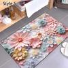 Three-dimensional Flower Diatom Mud Floor Mat Bathroom Carpet Toilet Footpad Super Absorbent Washstand Mats Home Entry Decor Rug