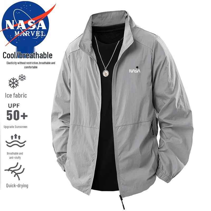 NASA MARVEL Men s Summer UPF50+ Ice Silk Sun Protection Jacket 5XL
