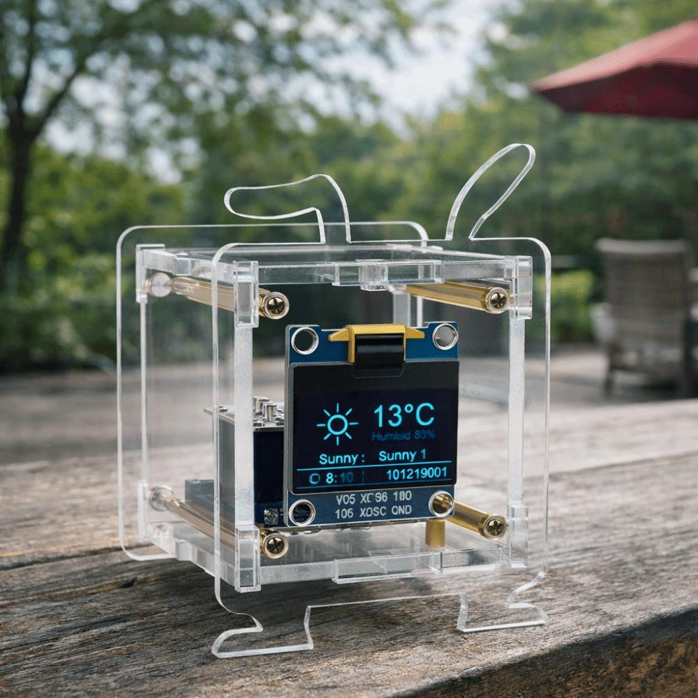 0.96 Inch OLED Display Digital Clock Kit Multifunctional Weather Clock  Fun DIY Project