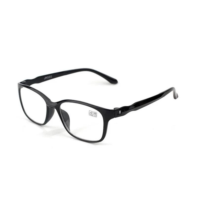 Anti Blue Light Reading Glasses Ultra-Light HD Presbyopic Classic Black Rectangular Glasses Men Women Reading Glasses
