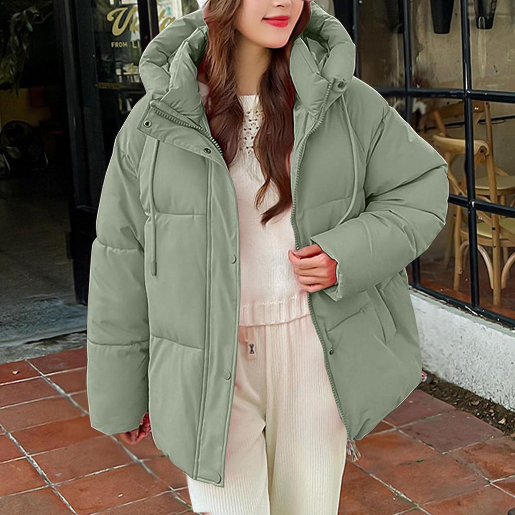Women's Winter Warm Cotton Jacket Single Breasted Zipper Jacket