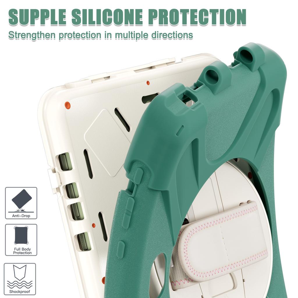 For Samsung Galaxy Tab Active5 Pro X350/X356B/Active Pro T540/T545/T547/Active4 Pro T630/T636 Kickstand Case Cover with Shoulder Strap