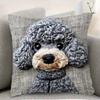 New Super Soft Pillowcase Simulated Embroidery Cute Animals Cushion Cover 45x45 2D Pattern Sofa Pillow Cover Home Decor