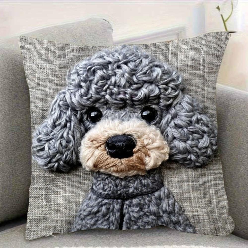 New Super Soft Pillowcase Simulated Embroidery Cute Animals Cushion Cover 45x45 2D Pattern Sofa Pillow Cover Home Decor