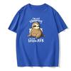 I Am Not Sleeping I Just Brain Afk Kawaii Sloth Print Clothing Men's Street Small T-shirt Printed Cotton Street Creative T-shirt
