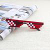 Ochelari de Soare Pixelați Mozaic Pătrat Stil Anime - Rame Rectangulare la Modă