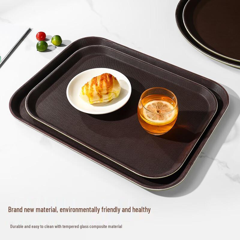 LISM Durable Rectangular Plastic Serving Tray