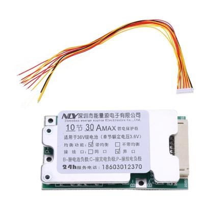 Verbessertes 10S 36V 30A mit Balancierung Li-Ionen Lithium 18650 Akku für Schutzplatine BMS PCB Platine mit Balancefunktion
