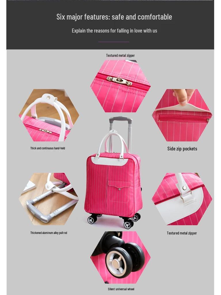 Large Capacity Korean-Style Trolley Backpack for Students, Ideal for Short Trips, Customizable with Logo Printing