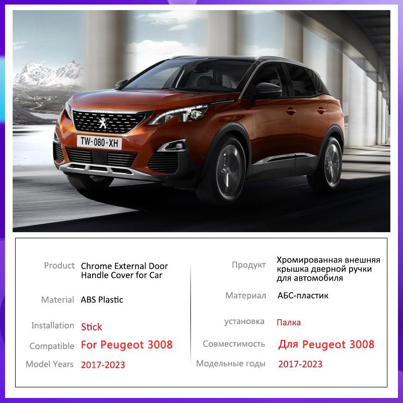 Für Peugeot 3008 MK2 P84E 2017 2018 Chrom Türgriffabdeckung Auto Zubehör Aufkleber Rostfrei Griff
