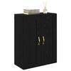 Wall Mounted Cabinet Black Oak Effect 69.5 x 34 x 90 cm