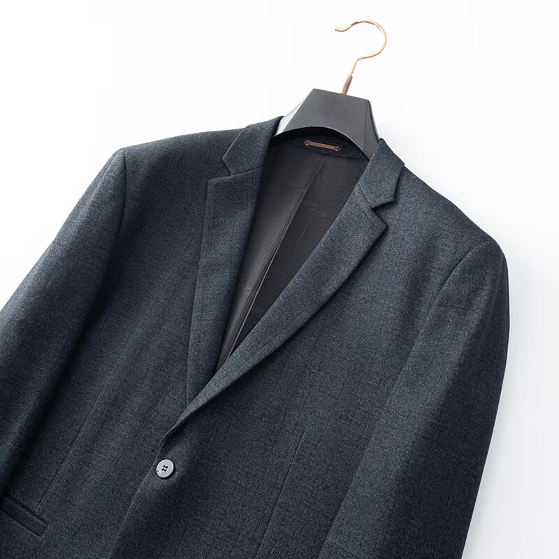 Dibinzhe Men's Plus Size Blue Business Suit Jacket